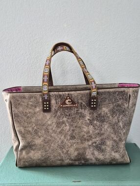 Vintage Consuela Leather Tote Bag Western Boho Rare